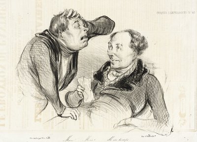 Marie!...Marie!...she deceives me by Honoré Daumier