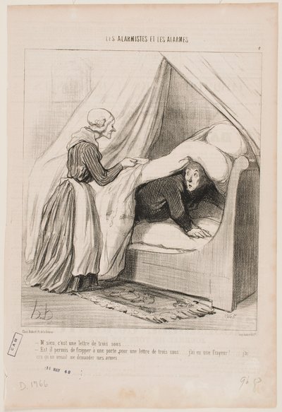 Monsieur, it’s a letter for three cents… by Honoré Daumier