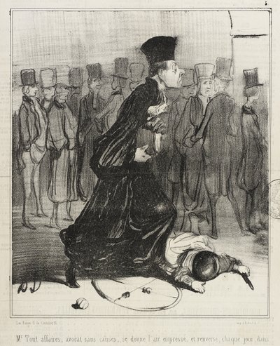Mr. Tout Affaires, Lawyer Without Cases... by Honoré Daumier