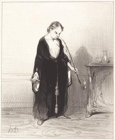 Oh pleasure of opium that you take from me!... by Honoré Daumier