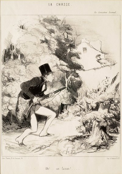 Oh!..A Pheasant! by Honoré Daumier