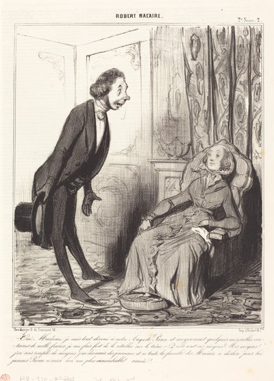 Yes, Madam, I am entirely devoted to our... Prince... by Honoré Daumier