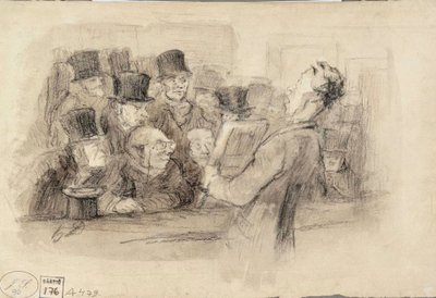 Painting Auction by Honoré Daumier