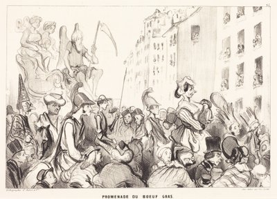 Promenade of the Fat Ox by Honoré Daumier