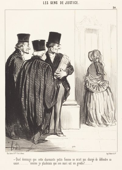 What a pity that this charming... woman... by Honoré Daumier