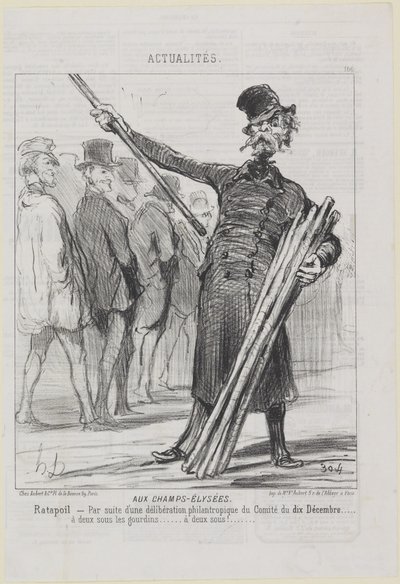 Ratapoil. On the Champs Elysées by Honoré Daumier