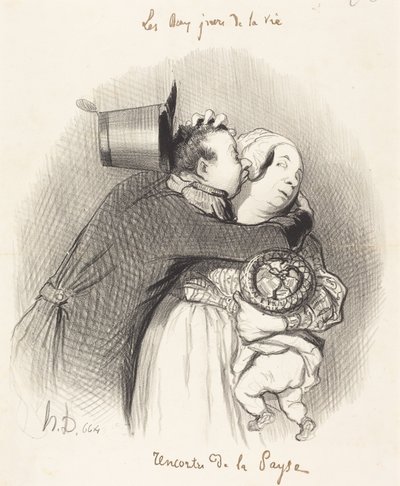 Meeting of the Countrywoman by Honoré Daumier