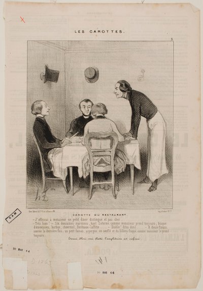 Restaurant Hoax by Honoré Daumier