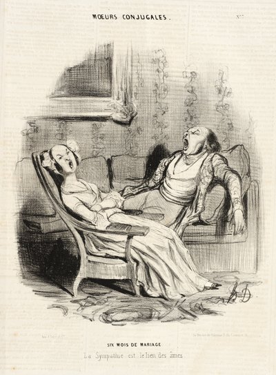 Six Months of Marriage by Honoré Daumier