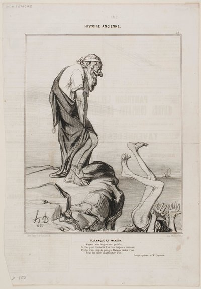 Telemachus and Mentor by Honoré Daumier