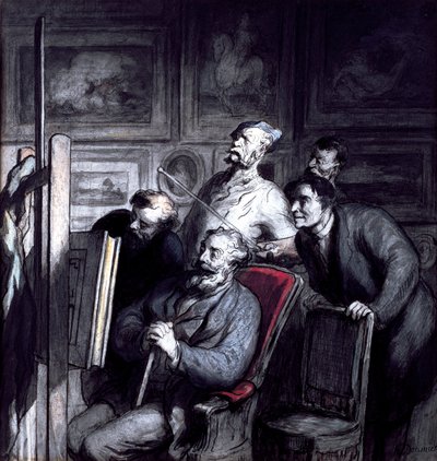 The Amateurs by Honoré Daumier