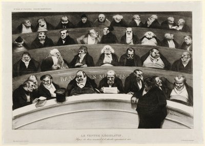 The Legislative Belly: View of the Ministerial Benches in the Impromptu Chamber of 1834 by Honoré Daumier