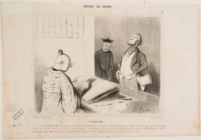 The Passport by Honoré Daumier