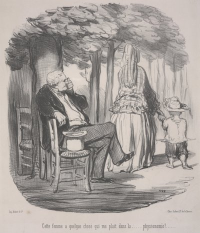 This Woman has Something I Like... In Her General Appearance! by Honoré Daumier