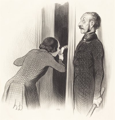A Too Happy Lover by Honoré Daumier