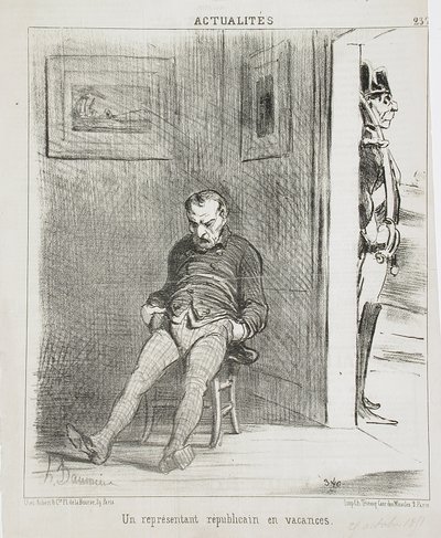 A Republican Representative on Vacation by Honoré Daumier