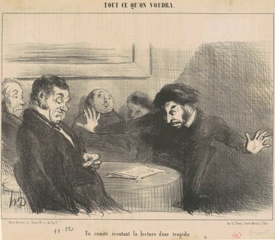 A Committee Listening to the Reading of a Tragedy by Honoré Daumier