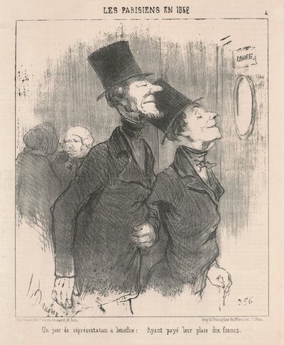 A Day of a Benefit Performance by Honoré Daumier