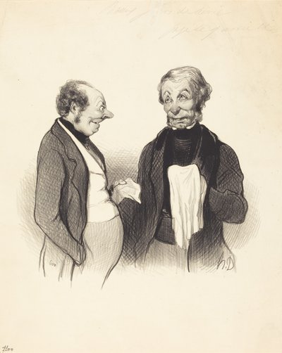 A Happy News by Honoré Daumier