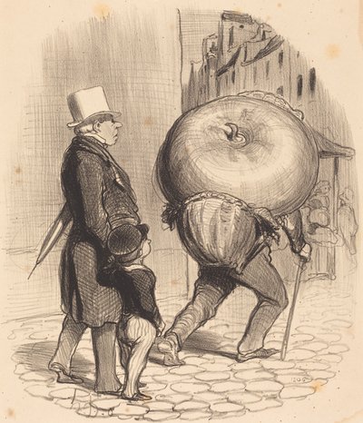 A Lesson in Botany by Honoré Daumier