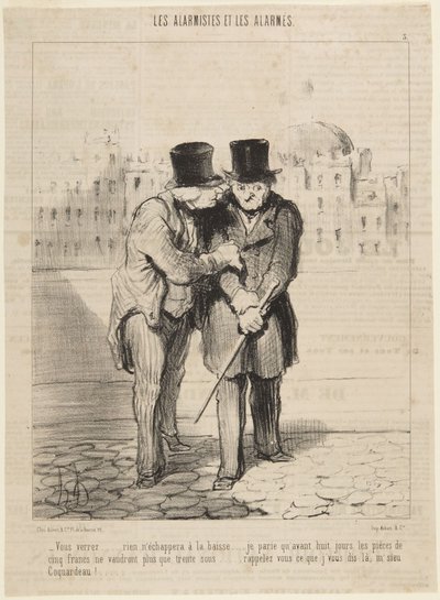 You will see... nothing will escape the decline..., number 3 from the series The Alarmists and the Alarmed from Le Charivari by Honoré Daumier