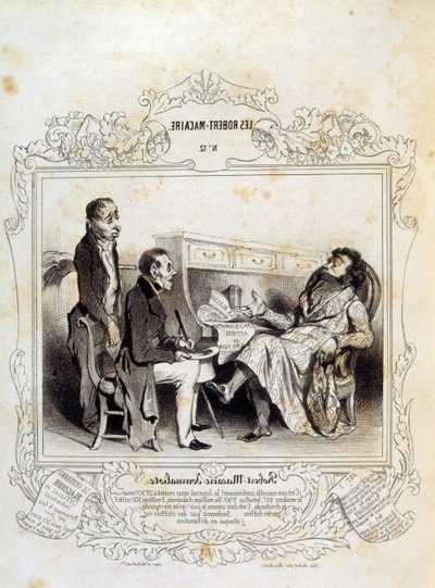 Illustrations about Ideas and Legends by Philipon under the Title Les Cent and Robert Macaire by Honoré Daumier