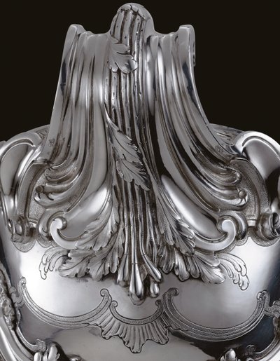 Detail of a Louis XV tureen, cover and liner by Honore de Balzac