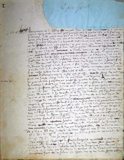 First page of the manuscript of 