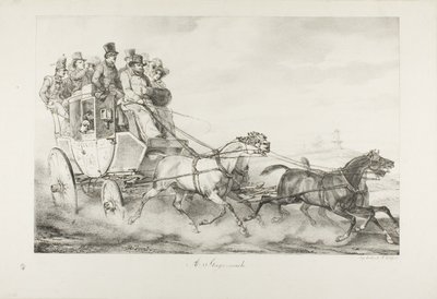 A Stagecoach by Emile Jean Horace Vernet