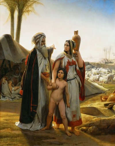 The Repudiation of Hagar by Emile Jean Horace Vernet