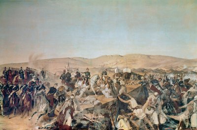 Conquest of Algeria (1830-1847): Capture of the Smalah of Abd el Kader by the Duke of Aumale in Taguin by Emile Jean Horace Vernet