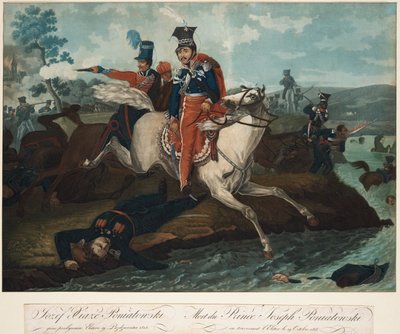 Death of Prince Józef Poniatowski in the Battle of Leipzig by Emile Jean Horace Vernet