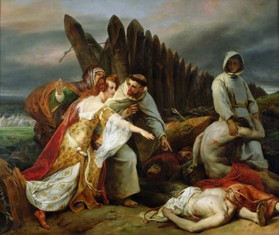 Edith Finding the Body of Harold, 1828 by Emile Jean Horace Vernet