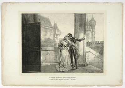 And covered, weeping, with a precious helmet... by Horace Vernet