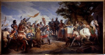Franco-English War (1202-1214): The Battle of Bouvines on 27/07/1214 by Emile Jean Horace Vernet