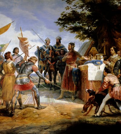 Franco-English War (1202-1214): The Battle of Bouvines on 27/07/1214 by Emile Jean Horace Vernet
