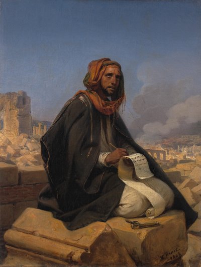 Jeremiah on the Ruins of Jerusalem by Horace Vernet