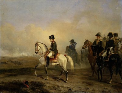 Emperor Napoleon I and His Staff on Horseback by Emile Jean Horace Vernet
