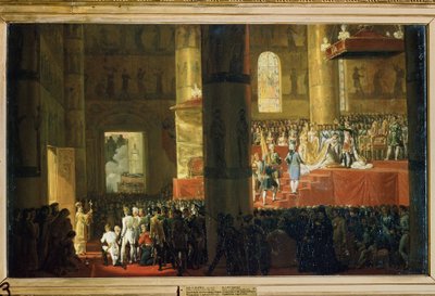 The Coronation of the Empress Maria Feodorovna on 5th April 1797 by Emile Jean Horace Vernet