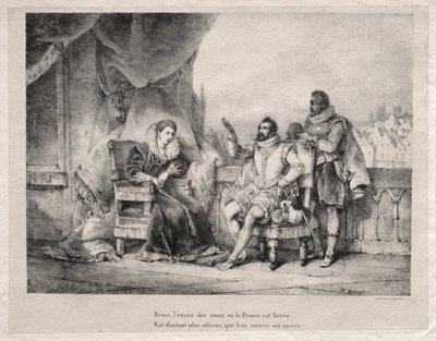 Marie de Medici and Henry IV of France by Emile Jean Horace Vernet
