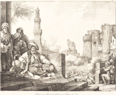 Massacre of the Rebel Mamelukes in the Castle of Cairo by Emile Jean Horace Vernet