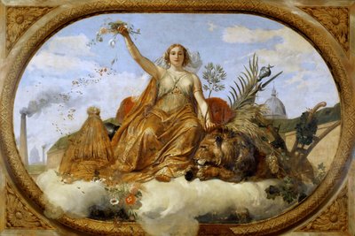 Peace Ceiling Painting, Salle des Pas Perdus by Emile Jean Horace Vernet