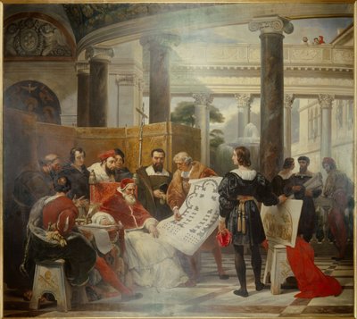 Pope Julius II Ordering the Work of the Vatican and the Basilica of St. Peter in Rome by Emile Jean Horace Vernet