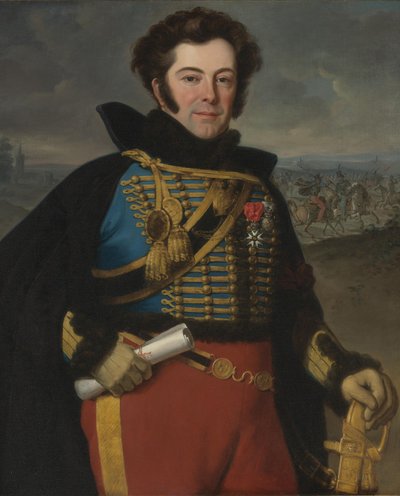 Portrait of Auguste-Frédéric Bonamour, Marquis de Talhouët by Emile Jean Horace Vernet