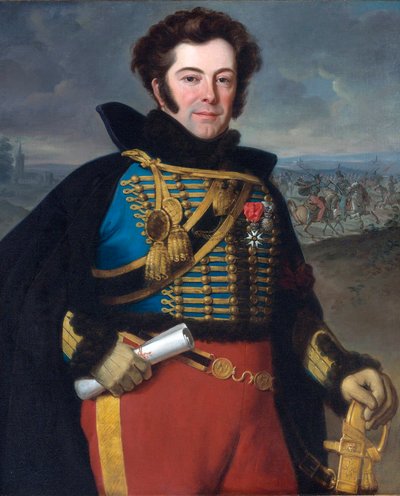 Portrait of Auguste-Frederic Bonamour, Marquis de Talhouet by Emile Jean Horace Vernet