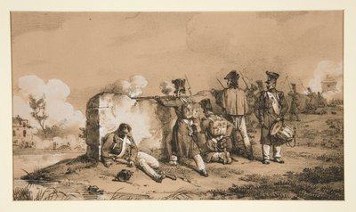 Soldiers in Skirmish Formation by Emile Jean Horace Vernet
