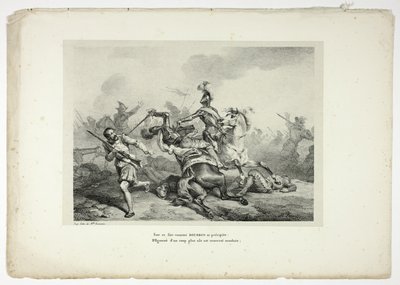 On this proud enemy BOURBON rushes... by Horace Vernet