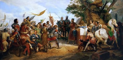 The Battle of Bouvines on 27 July 1214 by Emile Jean Horace Vernet