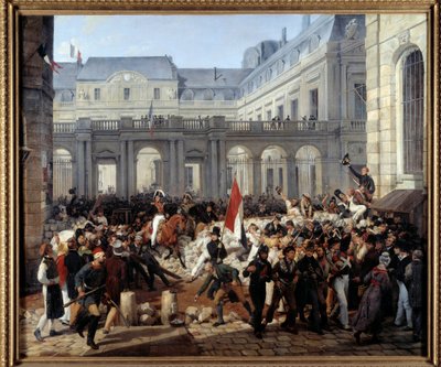 The Duke of Orleans Leaving the Royal Palace to Go to the Hotel de Ville by Emile Jean Horace Vernet