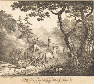 Wounded Frenchman Attacked by a Cossack by Horace Vernet